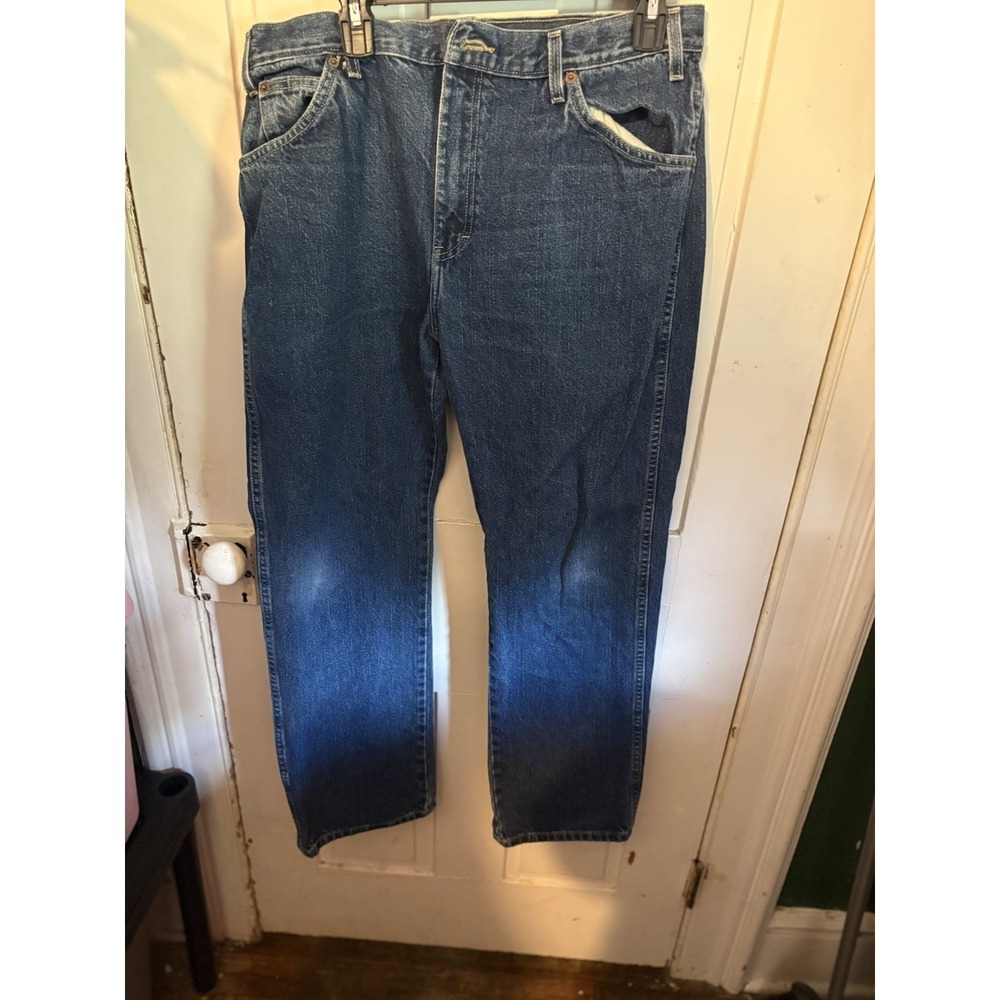 Dickies Jeans Men's 34x32 Blue Denim Relaxed Fit 5 Pocket Workwear Pants